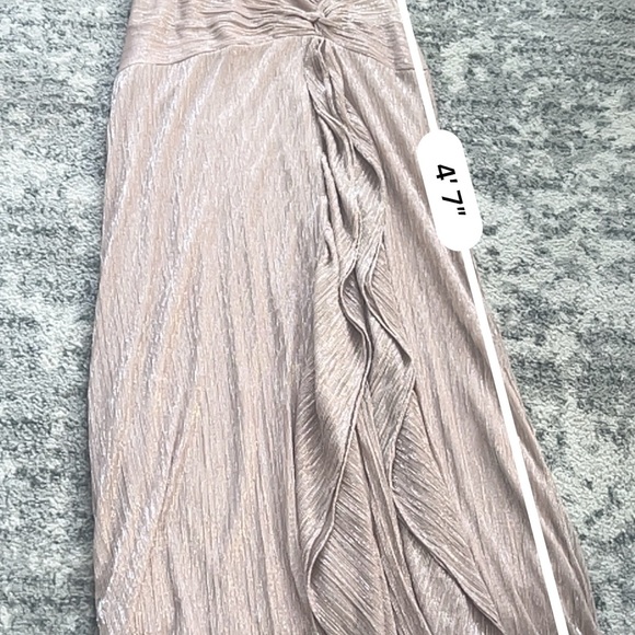 Xscape Off-Shoulder Pleated Dress in Blush - Picture 10 of 10